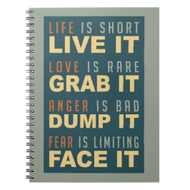 Cuaderno Ordenador portátil de consejos de vida motivaciona