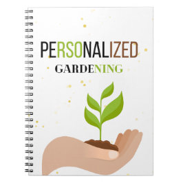 Cuaderno Ordenador portátil de jardinería personalizado