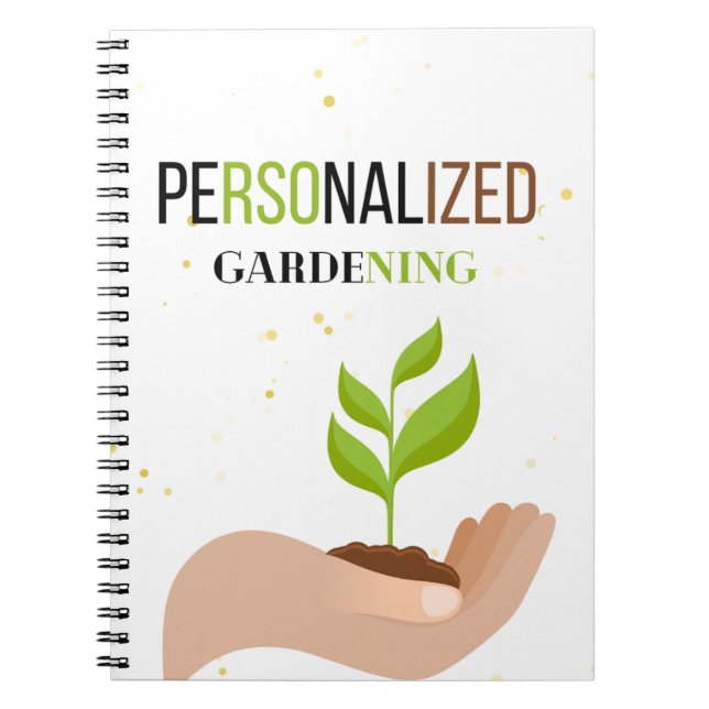 Cuaderno Ordenador portátil de jardinería personalizado (Frente)