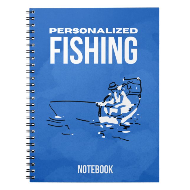 Cuaderno Ordenador portátil de pesca personalizado (Frente)
