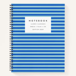 Cuaderno Ordenador portátil moderno con rayas azules
