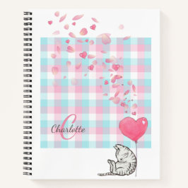 Cuaderno Ordenador portátil moderno monograma rosado lindo 