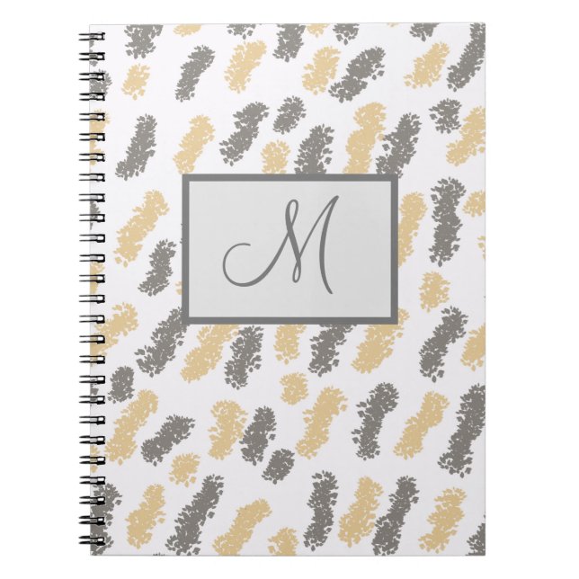 Cuaderno Ordenador portátil moderno personalizadoTaupe Gray (Frente)