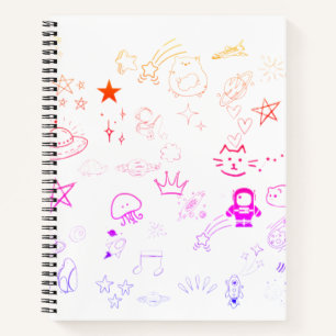 Cuaderno Ordenador portátil personalizado de dibujos y mode
