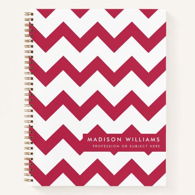 Cuaderno Ordenador portátil Zigzag moderno mínimo (Anverso)