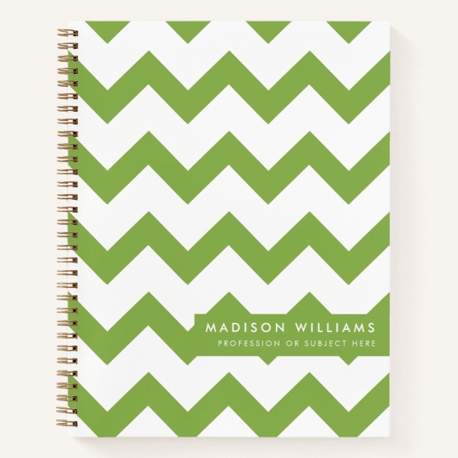 Cuaderno Ordenador portátil Zigzag moderno mínimo (Anverso)