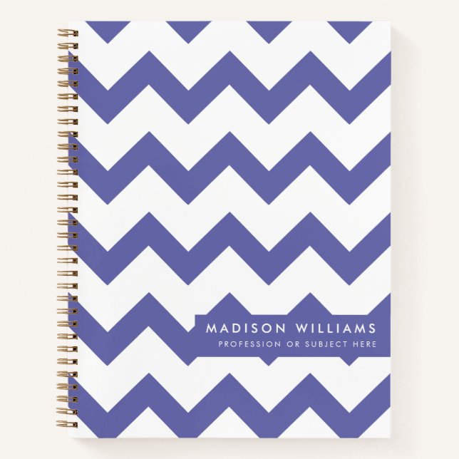 Cuaderno Ordenador portátil Zigzag moderno mínimo (Anverso)