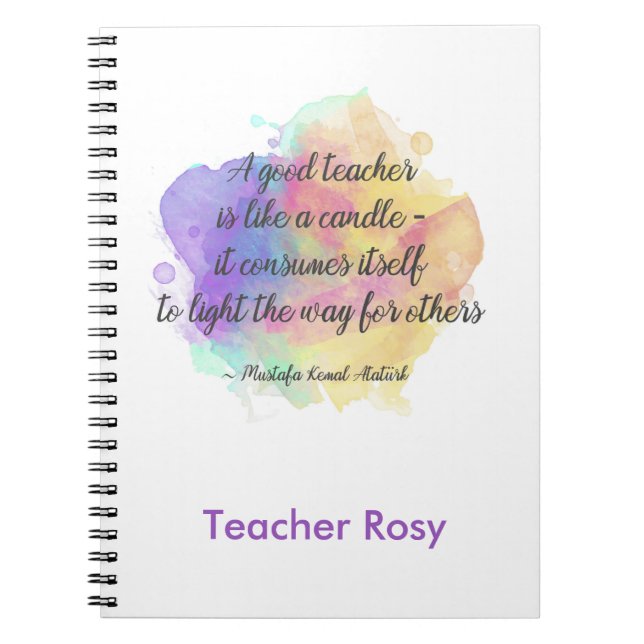 Cuaderno Ordenadores portátiles personalizados (Candle Quot (Frente)