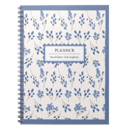Cuaderno Organización del planificador del patrón floral el