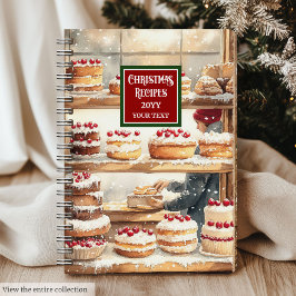 Cuaderno Organizador de recetas de Navidades de acuarela cl