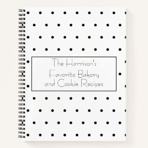 Cuaderno Organizador de recetas modernas de Punto Blanco y