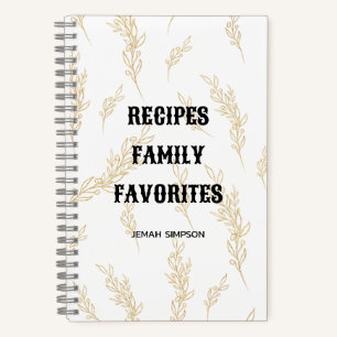Cuaderno Organizador de recetas personalizado