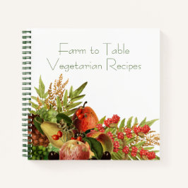 Cuaderno Organizador de recetas vegetarianas de frutas de c