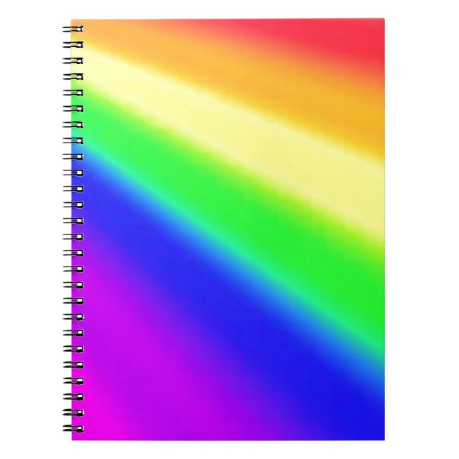 Cuaderno Orgullo crudo arcoiris multicolor (Frente)