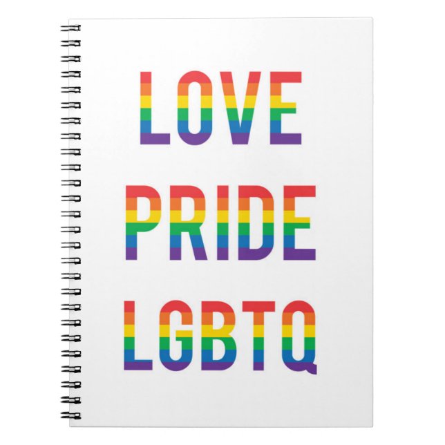 Cuaderno Orgullo de amor LGBTQ (Frente)