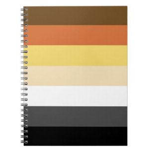 Cuaderno Orgullo de oso, rayas de gradiente neutro, Orgullo