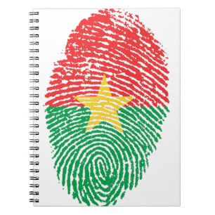 Cuaderno Orgullo de país con huellas dactilares de la bande