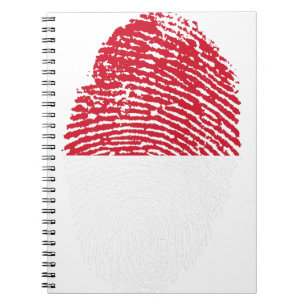 Cuaderno Orgullo de país con huellas digitales de la bander