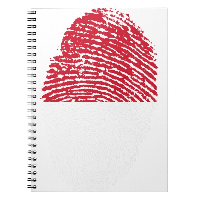 Cuaderno Orgullo de país con huellas digitales de la bander (Frente)