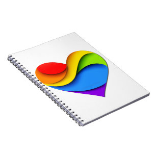 Cuaderno Orgullo de SlipperyJoe's curvas en forma de corazó
