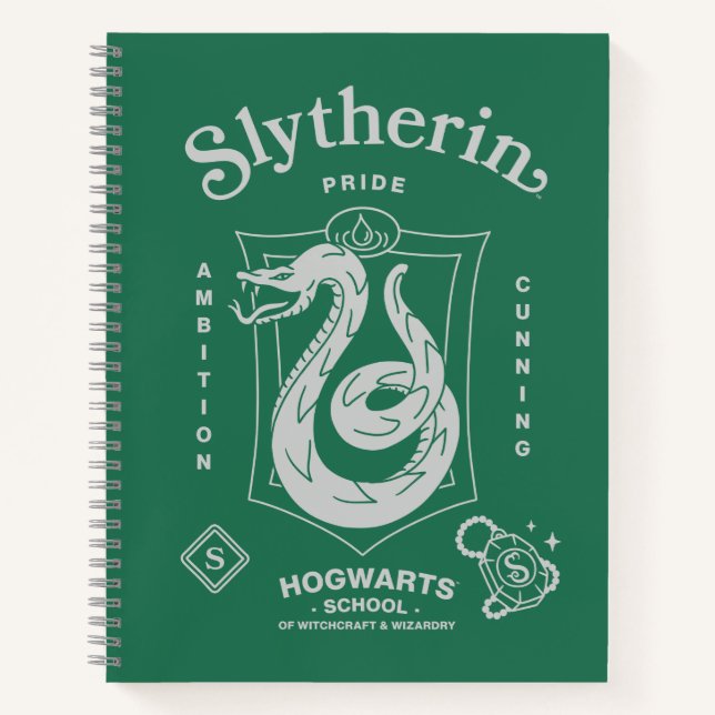 Cuaderno ORGULLO DE SLYTHERIN™ Ambición Astucia Emblema (Anverso)