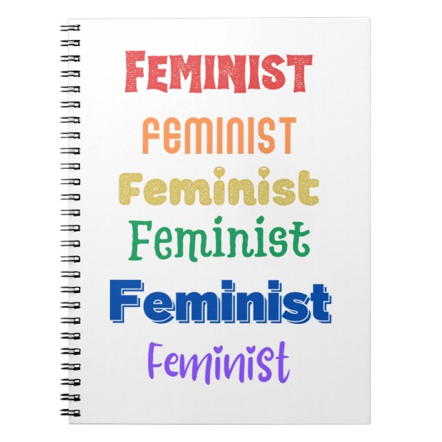 Cuaderno orgullo feminista - letra divertida - diario (Frente)