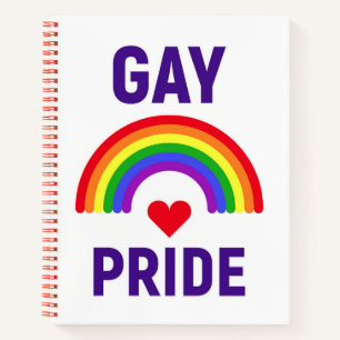 Cuaderno Orgullo gay Corazón y arcoiris