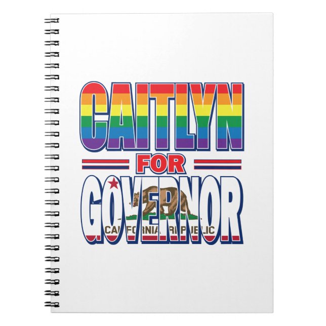 Cuaderno Orgullo gay de Caitlyn para gobernador (Frente)
