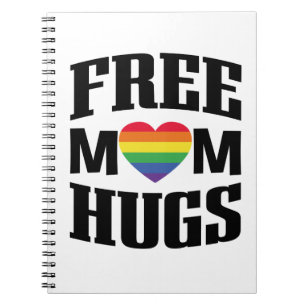 Cuaderno Orgullo gay, mamá libre LGBT abraza diario para su