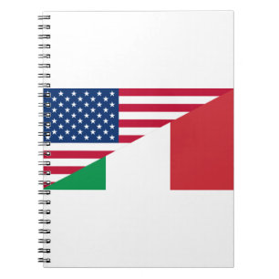 Cuaderno Orgullo ítalo americano bandera EE. UU. Italia