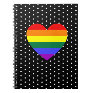 Cuaderno Orgullo LGBT: corazón arco iris