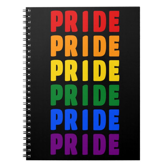 Cuaderno Orgullo LGBT de colores arcoiris (Frente)