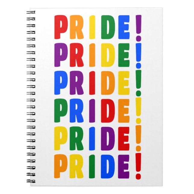 Cuaderno Orgullo LGBT de colores arcoiris (Frente)
