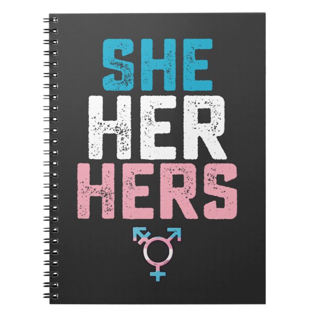 Cuaderno Orgullo LGBT Ella Ella Suyas Trans Transgénero Pro (Frente)