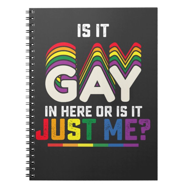 Cuaderno Orgullo LGBT es gay aquí o solo yo (Frente)