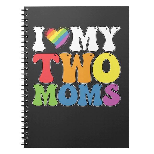 Cuaderno Orgullo LGBT Me encanta mi apoyo a dos madres lesb (Frente)