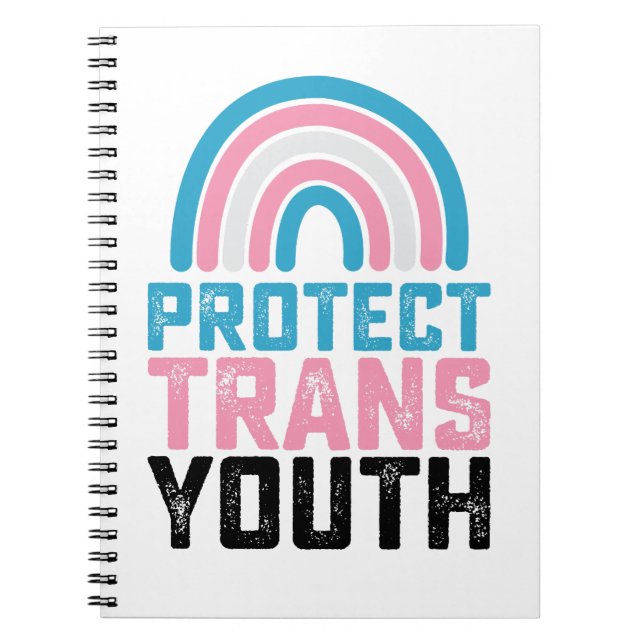 Cuaderno Orgullo LGBT Protege Jóvenes Trans Transgénero Niñ (Frente)