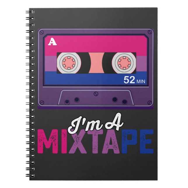 Cuaderno Orgullo LGBT: Soy una cassette mixtape Bi (Frente)