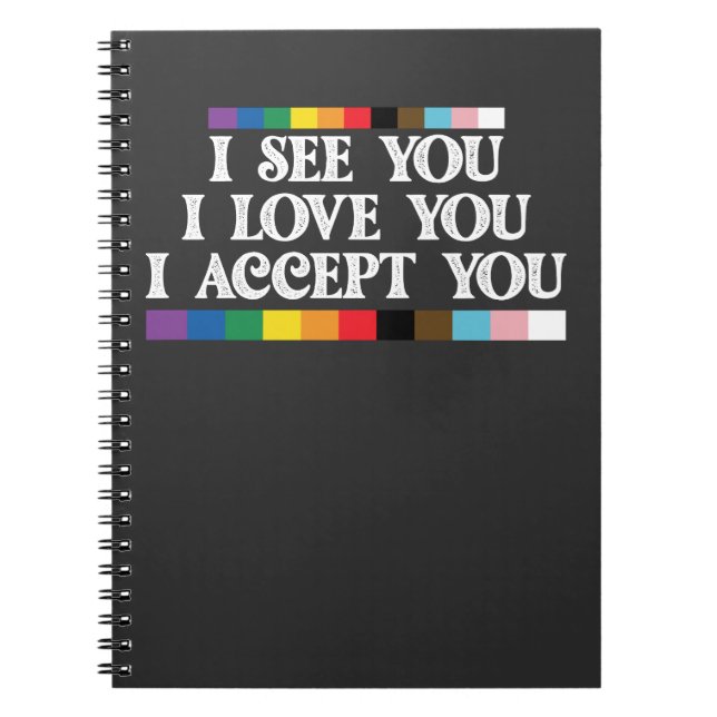 Cuaderno Orgullo LGBT Veo Amor Te Acepta Te Apoya (Frente)