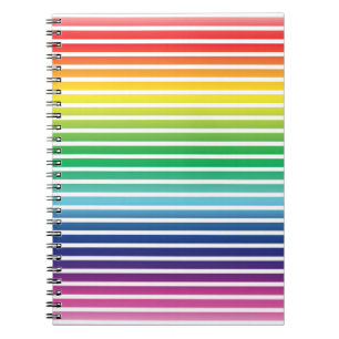 Cuaderno Orgullo lgbtq lgbt rainbow patrón de rayas blancas