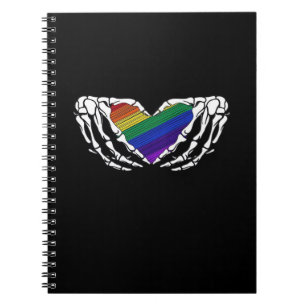 Cuaderno Orgullo - Manos esqueléticas sosteniendo el corazó