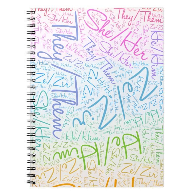 Cuaderno Orgullo prin género género queer arco iris lgbtqa (Frente)