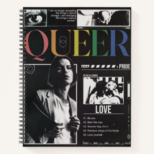 Cuaderno Orgullo queer LGBTQ+ brutalismo moderno