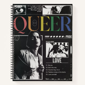 Cuaderno Orgullo queer LGBTQ+ brutalismo moderno