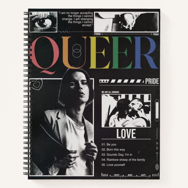 Cuaderno Orgullo queer LGBTQ+ brutalismo moderno (Anverso)
