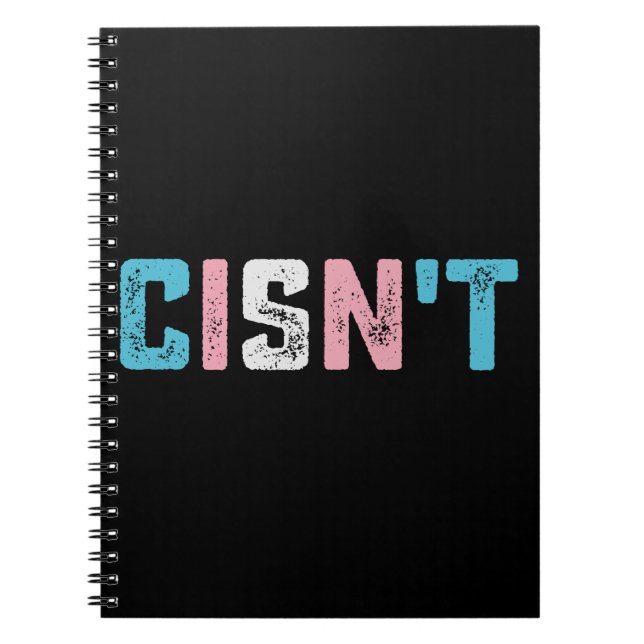 Cuaderno Orgullo Transgénero Cis no es LGBTQ Bandera Trans  (Frente)