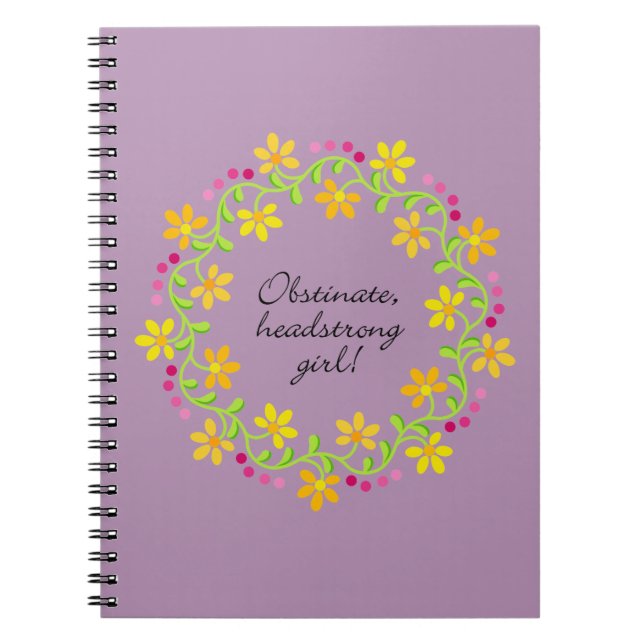 Cuaderno Orgullo y perjuicio testarudos obstinados de (Frente)