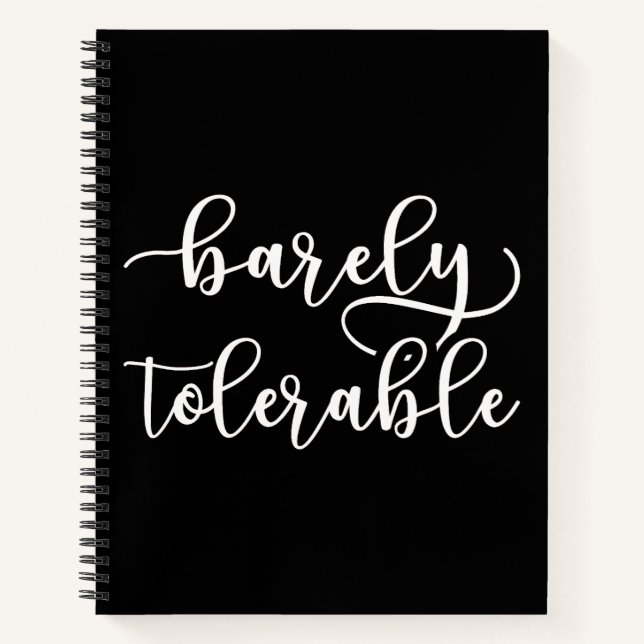 Cuaderno Orgullo Y Prejuicio - Apenas Tolerable (Anverso)