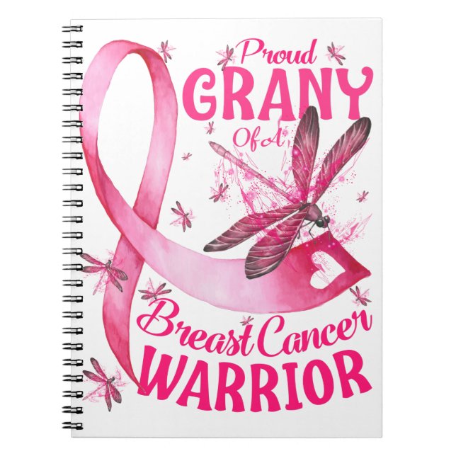 Cuaderno Orgullosa Abuela De Un Guerrero Del Cáncer De Mama (Frente)