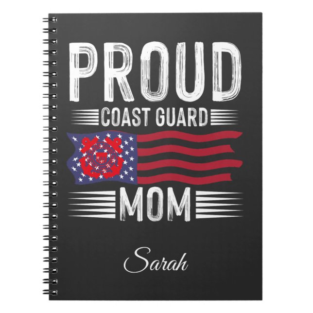 Cuaderno Orgullosa guardia costera mamá: Apoyan a los héroe (Frente)